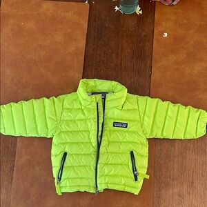 Patagonia Kids Lime Green Puffer Jacket